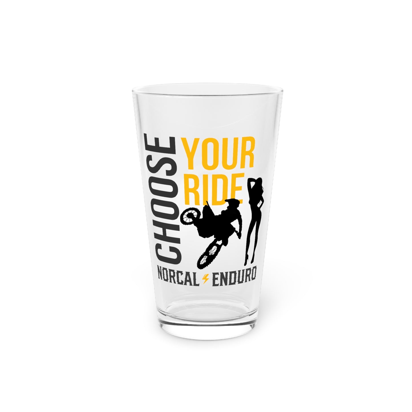 Choose Your Ride Pint Glass, 16oz