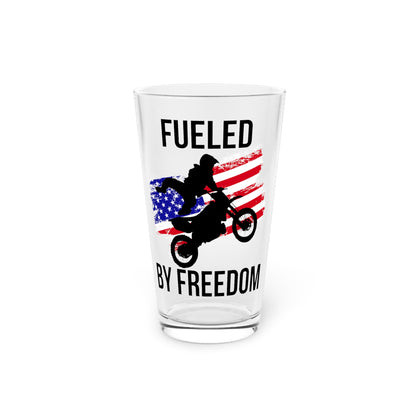 Fueled by Freedom Pint Glass, 16oz