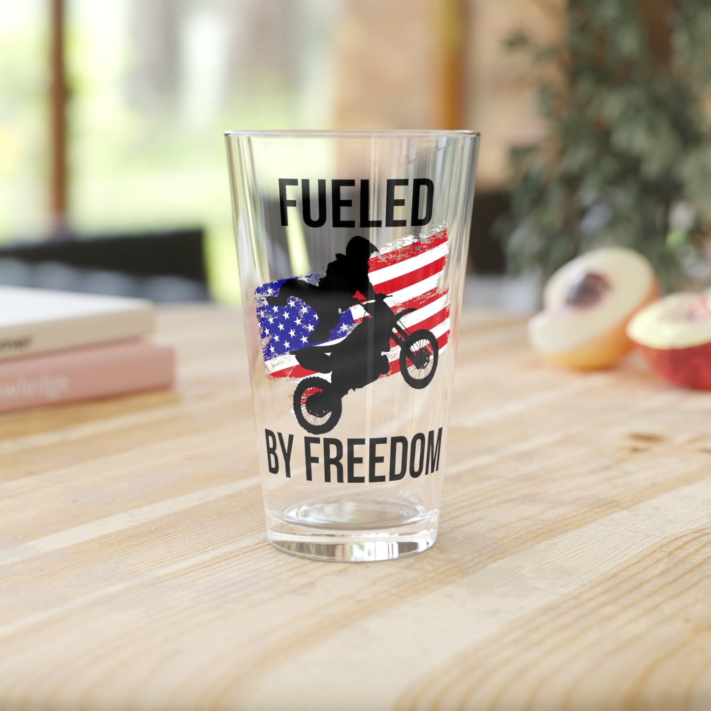 Fueled by Freedom Pint Glass, 16oz