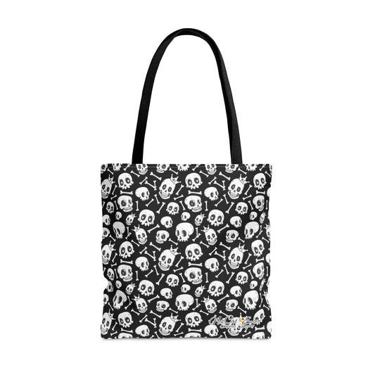 Skully Black Tote Bag