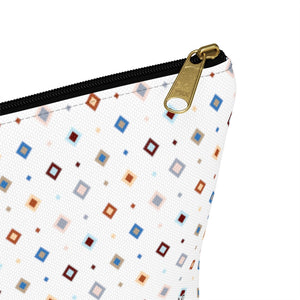 Pastel Squares Accessory Bag w T-bottom